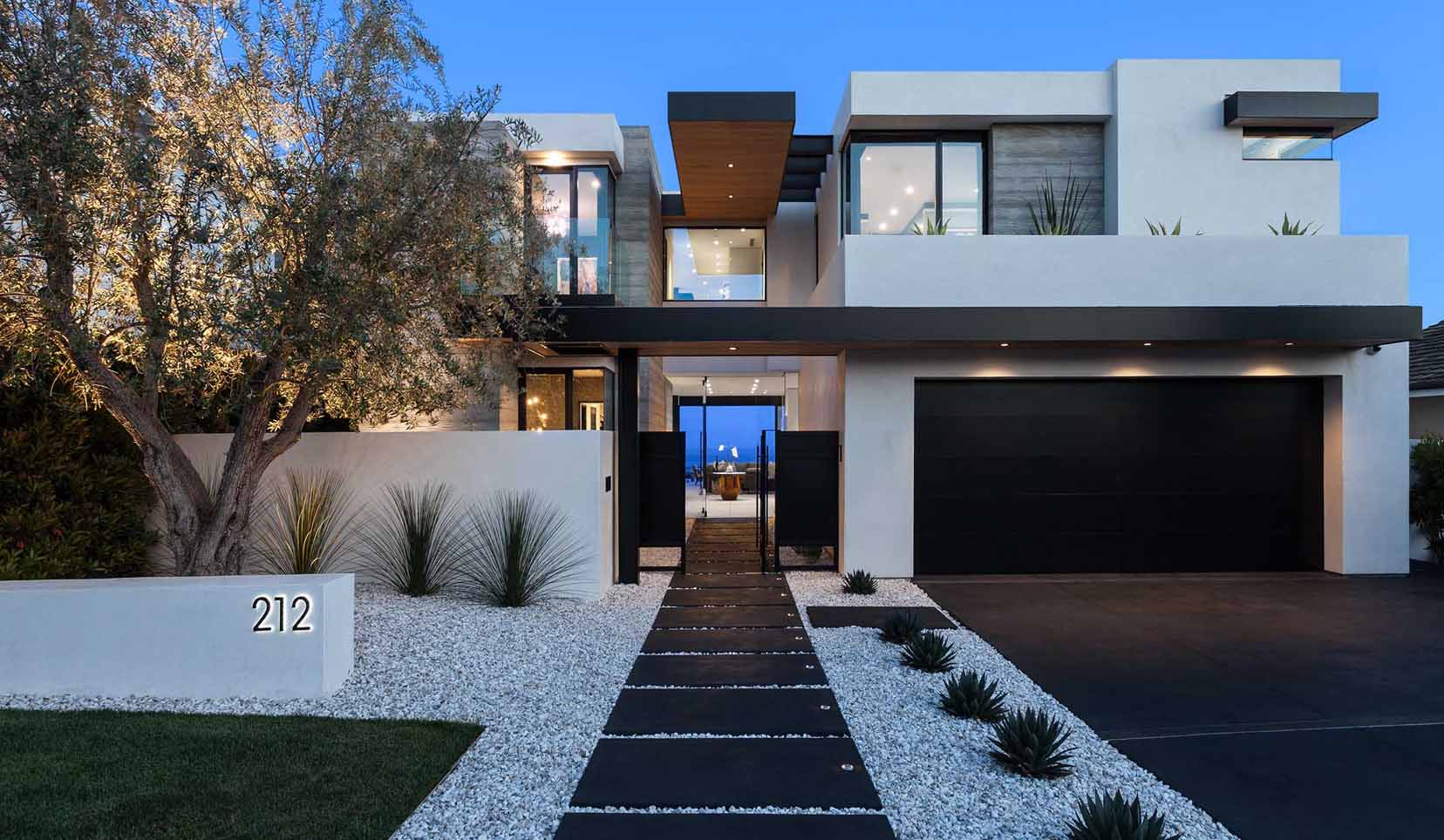 modern custom home exterior