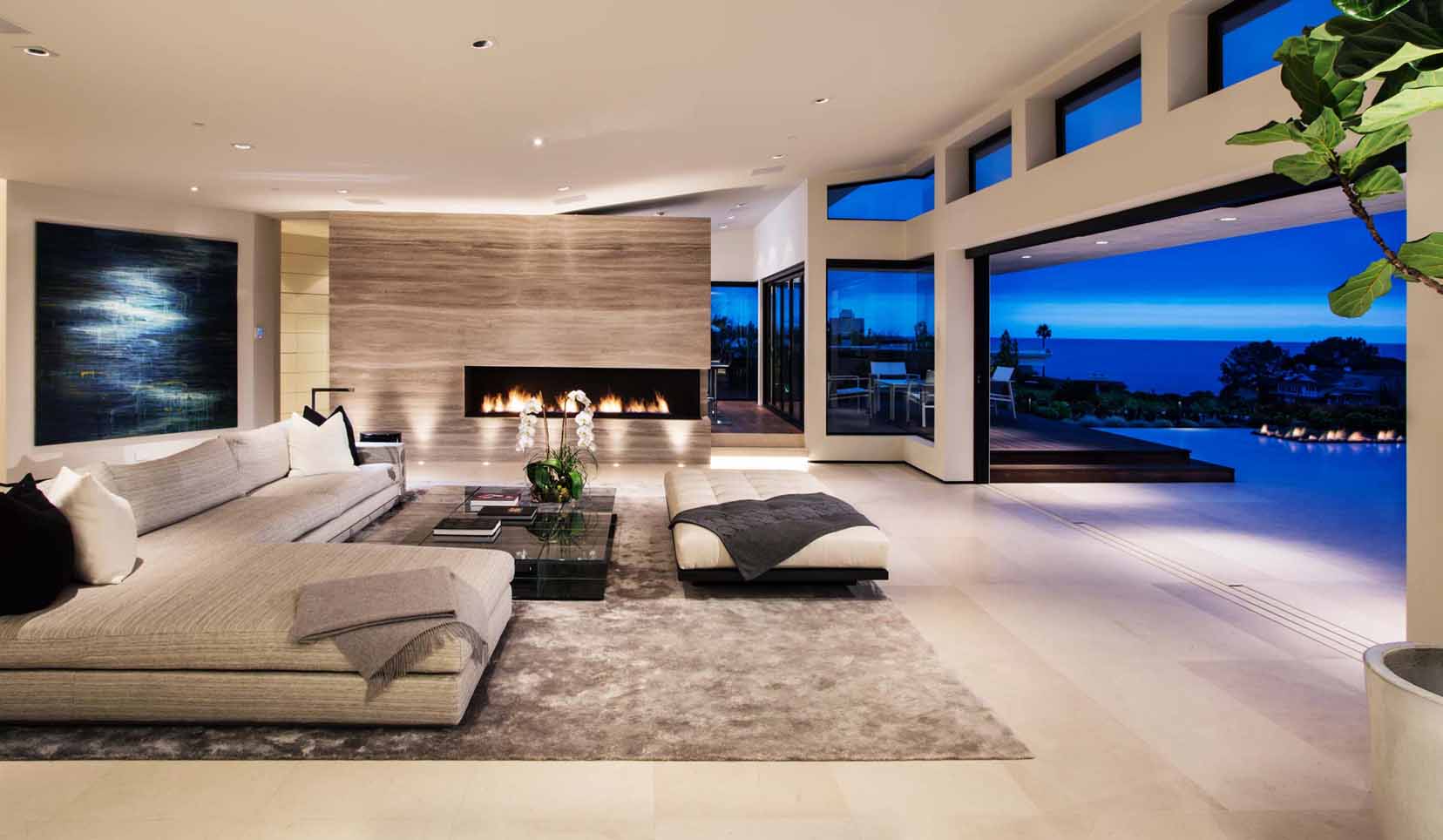 contemporary open livingroom