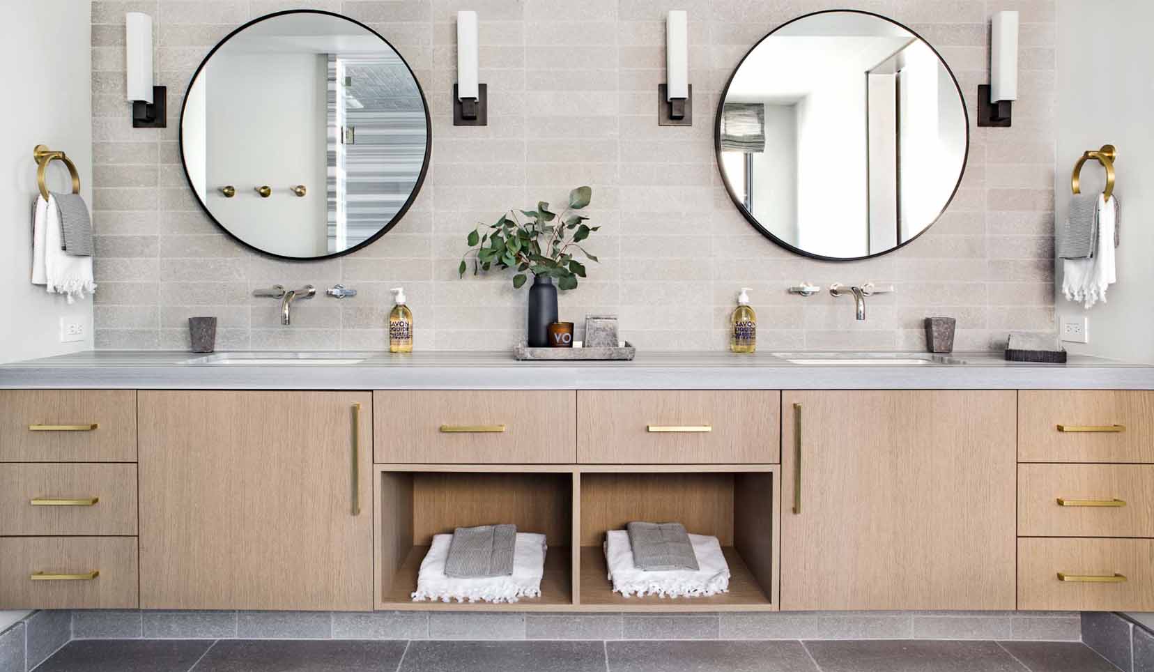twin bathroom vanity